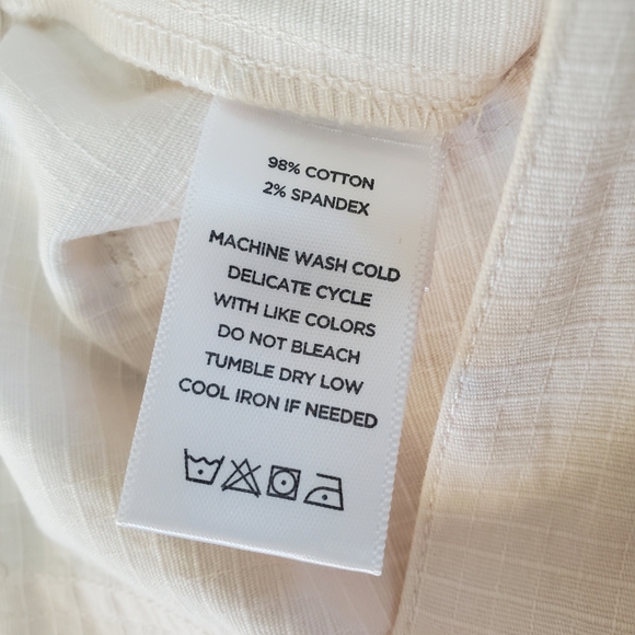 LILLA P Mini Skirt Button Down Cream Size 2 - Picture 6 of 7